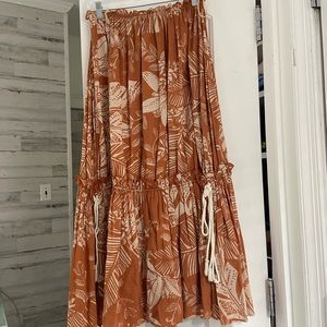 SeeByChloe burnt orange maxi skirt